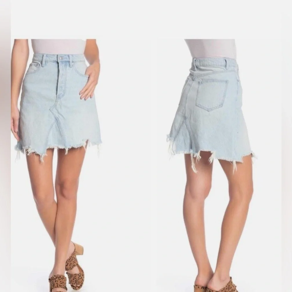 We the Free by Free People Going Rogue Patched Mini Skirt in Tidal Wave 29